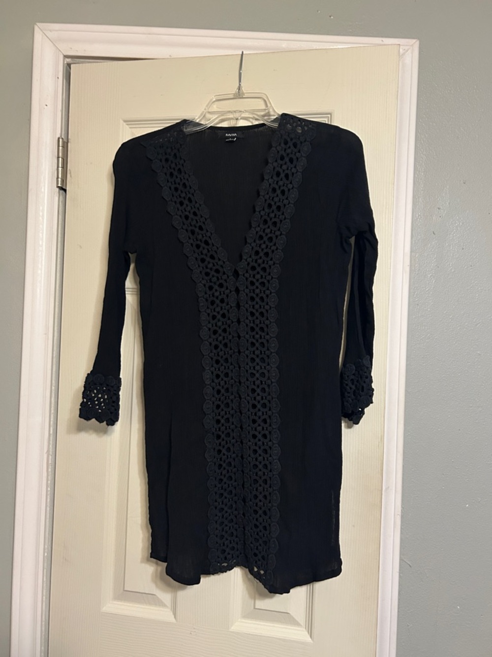 B1G1🆓Moving Sale! Raviya black crochet swim coverup